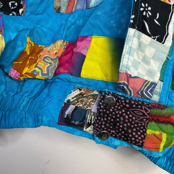 Nativewear Designs Vintage Patchwork Quilt Slouchy Bomber Jacket womens XL - Picture 7 of 17